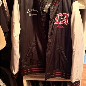Hollister Black and White Varsity Jacket
